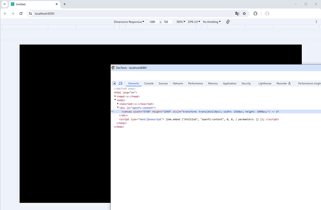 Scaling issue was caused by this auto generated html side code - Haxe ...